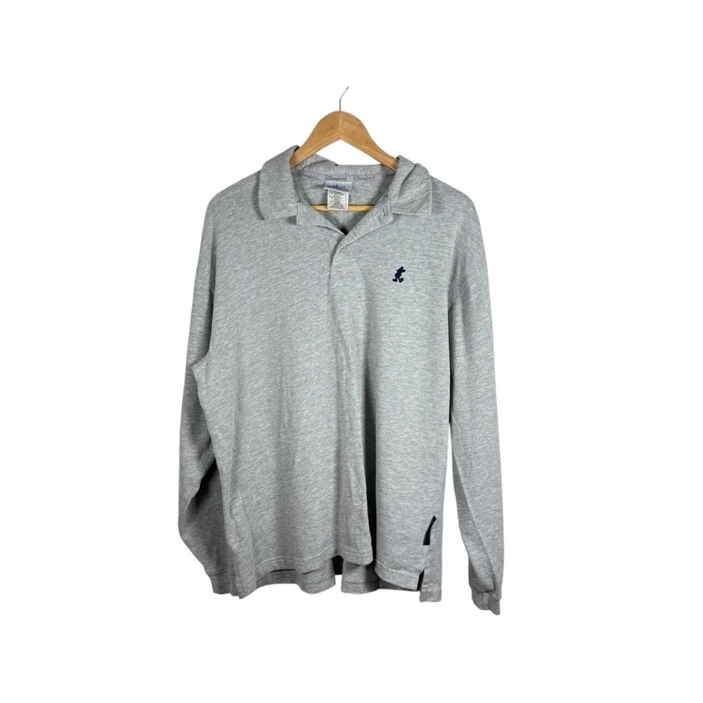 Disneyland Resort Men’s Collared Logo Rugby Polo Shirt Grey Size L